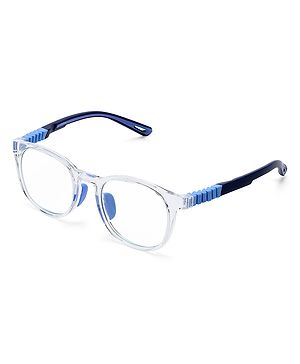 Intellilens 49-19-130 Round Zero Power & Anti Glare Blue Light Computer Glasses - White