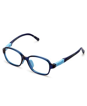 Intellilens 46-15-130 Squarish Oval Zero Power & Anti Glare Blue Light  Computer Glasses - Blue