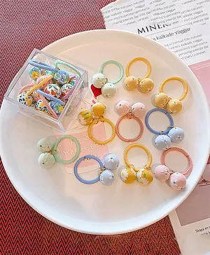 Melbees by Yellow Chimes Set of 10 Hair Rubber Bands - Multi Color