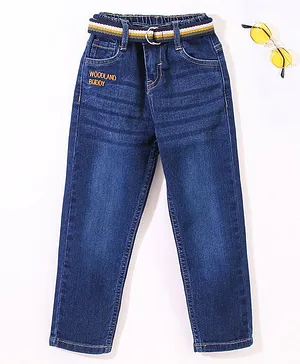 Babyhug Boy Jeans 2  Fly With Zipper - 3Y Blue
