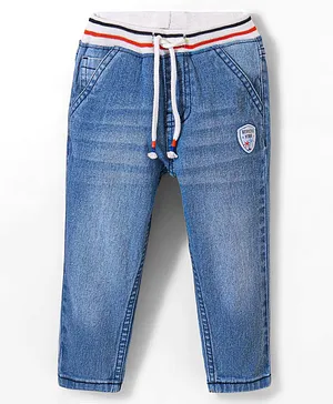 Babyhug Full Length Jeans Tropicool Vibe - Blue