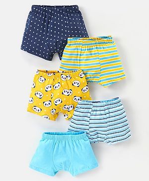Babyhug 100% Cotton Briefs Striped Pack of 5 - Multicolor