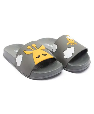 Beanz Animal Patch Design Sliders-Grey