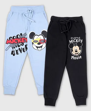 Nap Chief Pack Of 2 Disney's Mickey Mouse Featured Joggers - Black & Ice Blue