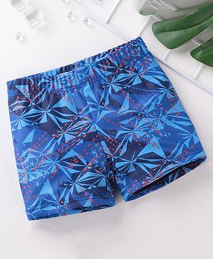 Babyhug Quick Dry Swimming Trunk Stars Print- Blue