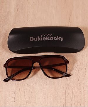 DukieKooky UV Protected Lens Sunglass With Case - Brown