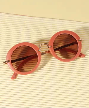 DukieKooky Round Sunglasses With UV Protected Lens - Orange