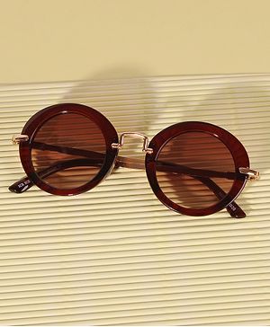 DukieKooky Round Sunglasses With UV Protected Lens - Brown