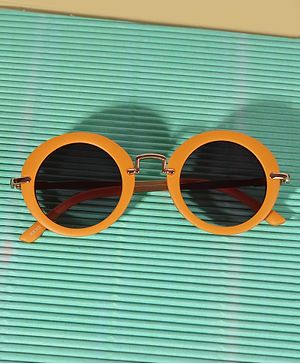 DukieKooky Round Sunglasses With UV Protected Lens - Orange