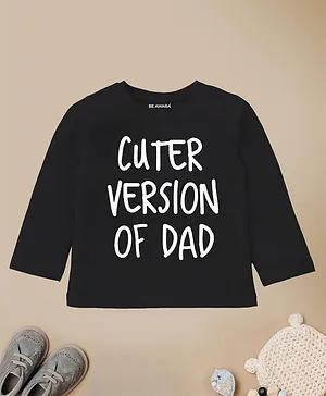 Be Awara Cuter Version of Dad Kids Full Sleeves T-Shirt - Black