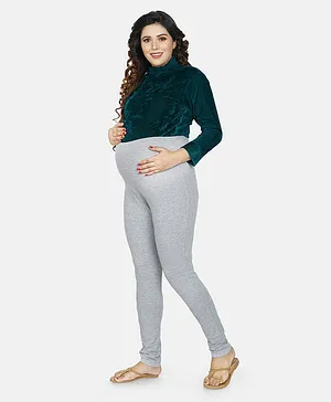 Baby Moo Solid Maternity Leggings - Grey