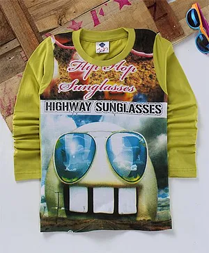 Tonyboy Hghway Sunglasses Printed T-Shirt - Lime Green