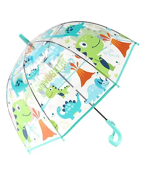 Abracadabra Pop Up Umbrella For Kids Dinosaur Print - Green