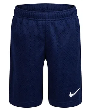 Nike Logo Placement Embroidered Mesh Shorts - Navy Blue