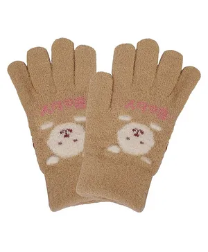 Kid-O-World Bear Gloves-Light Brown