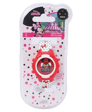 Disney Minnie Mouse Free Size Digital Watch- Red