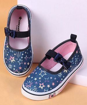 Cute Walk by Babyhug Slip On Casual Shoes With Bow Applique - Blue