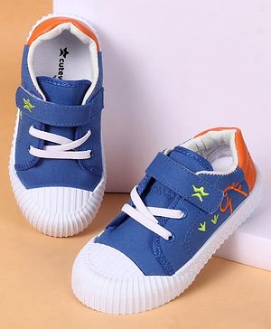 Cute Walk by Babyhug Velcro Closure with Dino Embroidered Casual Shoes - Blue
