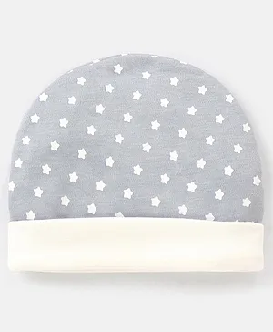 Ben Benny Cotton Knit Stars Printed Cap Grey - Diameter 9.5 cm