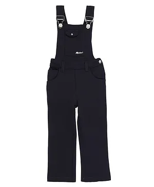 Actuel Full Length Solid Dungaree - Navy Blue