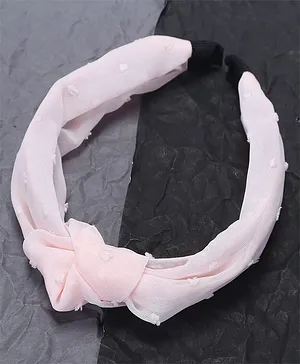 Jewelz Knot Detail Hairband - Pink