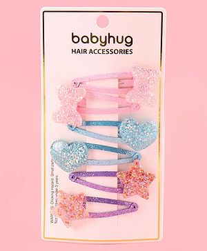Babyhug Snap Clips Pack of 6 - Multicolor