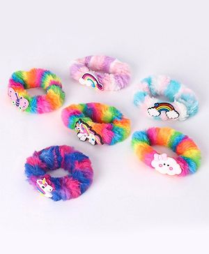 Babyhug Rubber Bands & Scrunchies Sets Free Size- Multicolor