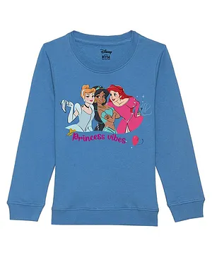 Disney By Wear Your Mind Full Sleeves Disney Princess Sweatshirt - Blue