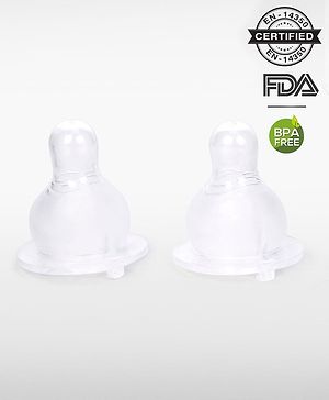 Babyhug Silicone Nipples Medium Flow - Pack of 2