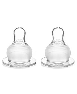 Babyhug Fast Flow Silicone Nipples for Feeding Bottles  Pack of 2 |BPA Free| Soft |Safe | Natural Feel | Silicone