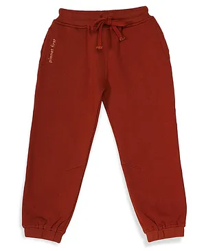 Miko Lolo Planet First Embroidered Joggers Fleece - Red