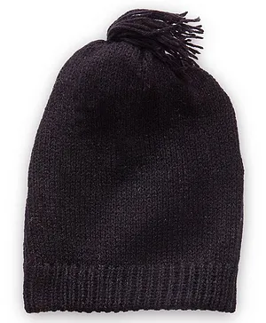 MayRa Knits Hand Knitted Cap - Black