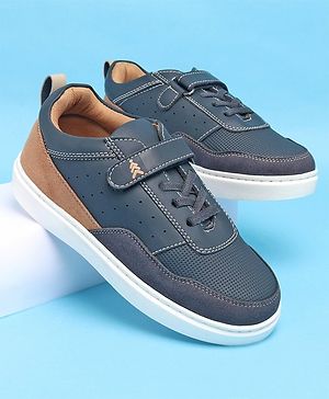 Pine Kids Casual Shoes with Velcro Closure - Navy Blue