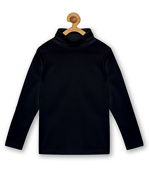 Kiddopanti Full Sleeves Solid Tee - Black