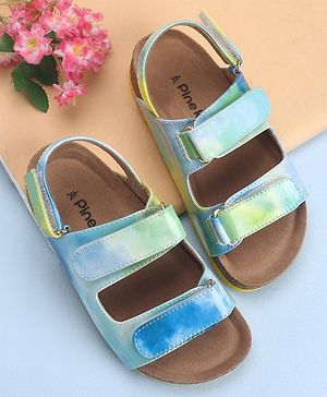 Pine Kids Sandals with Velcro Closure - Blue