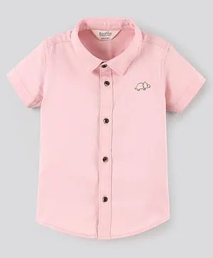 Bonfino Cotton Elastane Short Sleeves Shirt - Pink