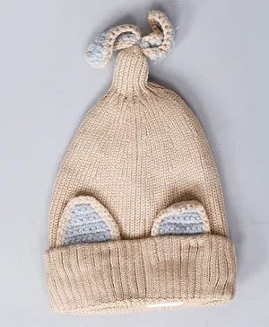 Tahanis Knitted Ear Cap - Beige