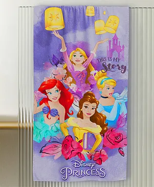 Sassoon Disney Princess Cotton Kids Bath Towel 400 GSM - Purple