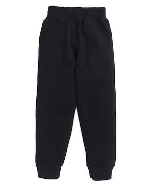 Aww Hunnie Full Length Solid Jogger - Black