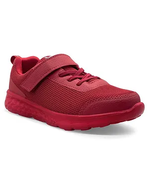 KazarMax Velcro Closure Mesh Sports Shoes - Red