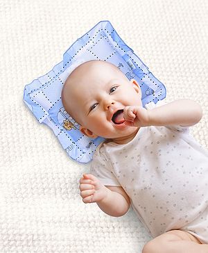 Babyhug Lovely Friends Print Pillow - Blue