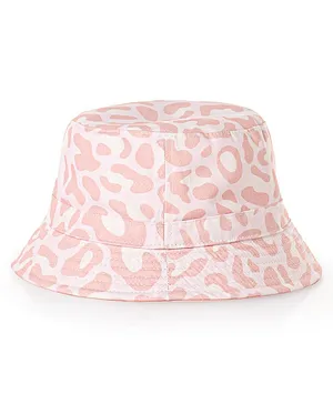Pine Kids Cotton Bucket Cap Digital Print Pink - Diameter  22.5 cm