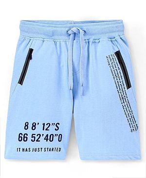 Pine Kids 100% Cotton Knit Above Knee Length Bio Washed Shorts Text Print - Dutch Canal