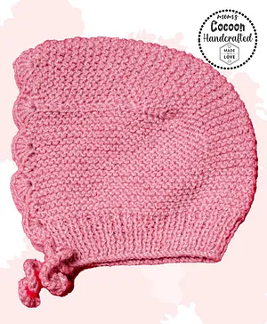 COCOON ORGANICS Handcrafted Soft And Warm Winter Cap - Apricot Peach