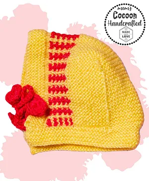 COCOON ORGANICS Handcrafted Soft And Warm Winter Cap  - Yellow