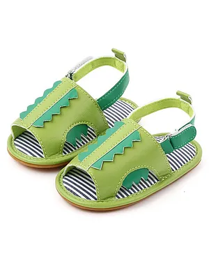 Kidofash Design Detail Sandal Style Booties - Green