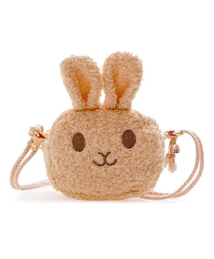 SYGA Children Girls Messenger Bag Coin Purse Small Rabbit Cat Cartoon Shoulder Bunny Bag -Beige