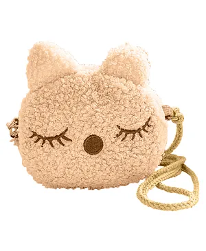 SYGA Children Girls Messenger Bag Coin Purse Small Bunny Rabbit Cat Cartoon Shoulder Bag- Beige