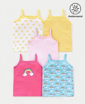 Babyhug 100% Cotton Antibacterial Finish Slips Pack of 5 - Multicolor