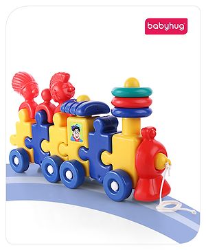 Babyhug My First Pull Along Linker Train - Multicolour